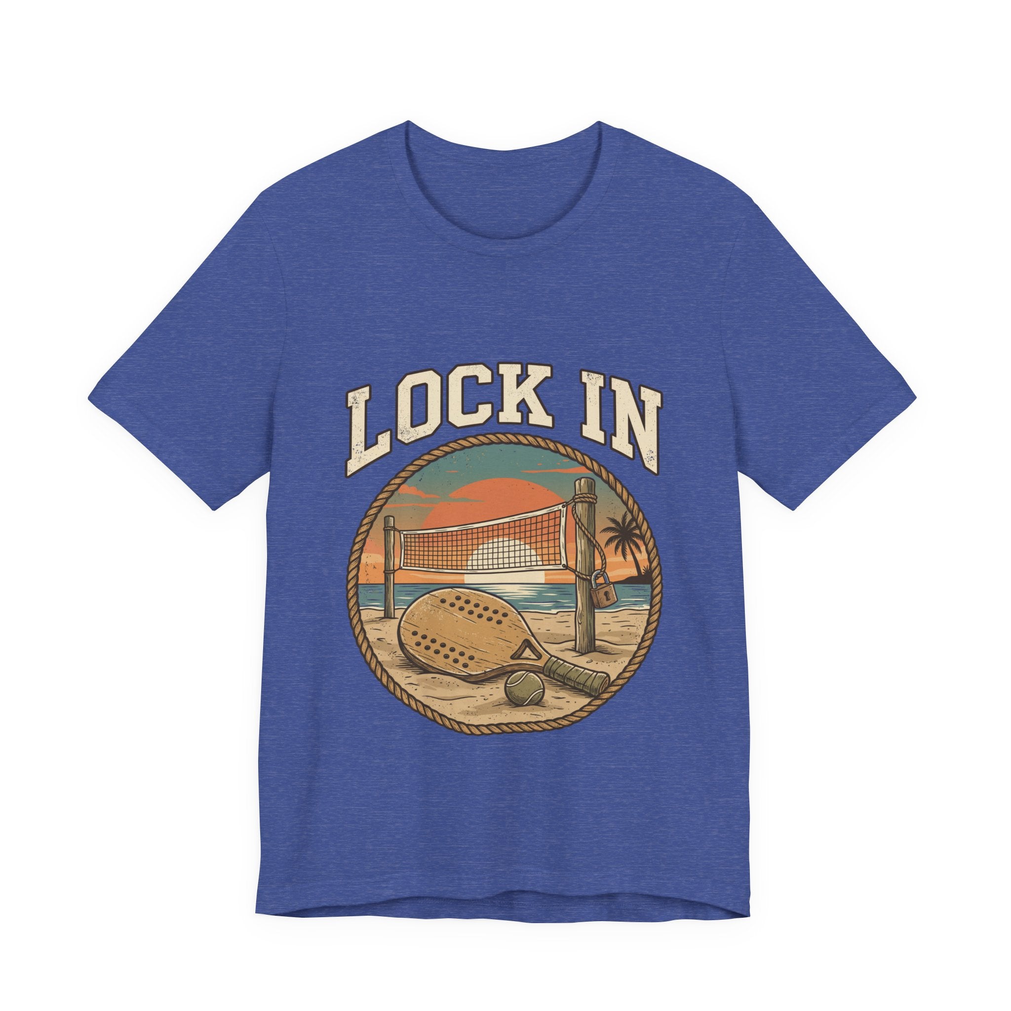 Beach Tennis T-Shirt | Vintage Rope Circle | Lock In | Unisex Paddle Tee