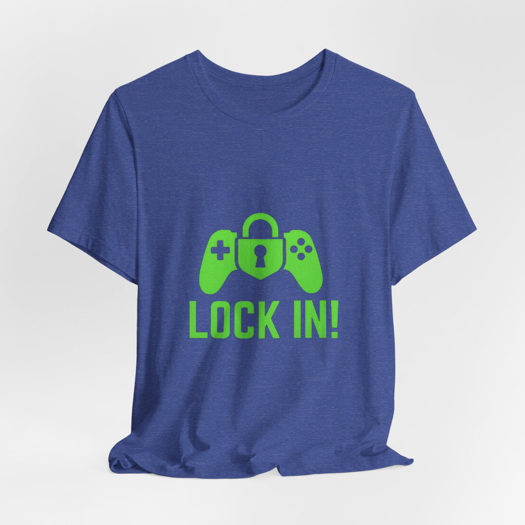 Lock In Life | Green Gaming Controller Tee | Gamer Gift Shirt | Unisex Bella Canvas T-Shirt