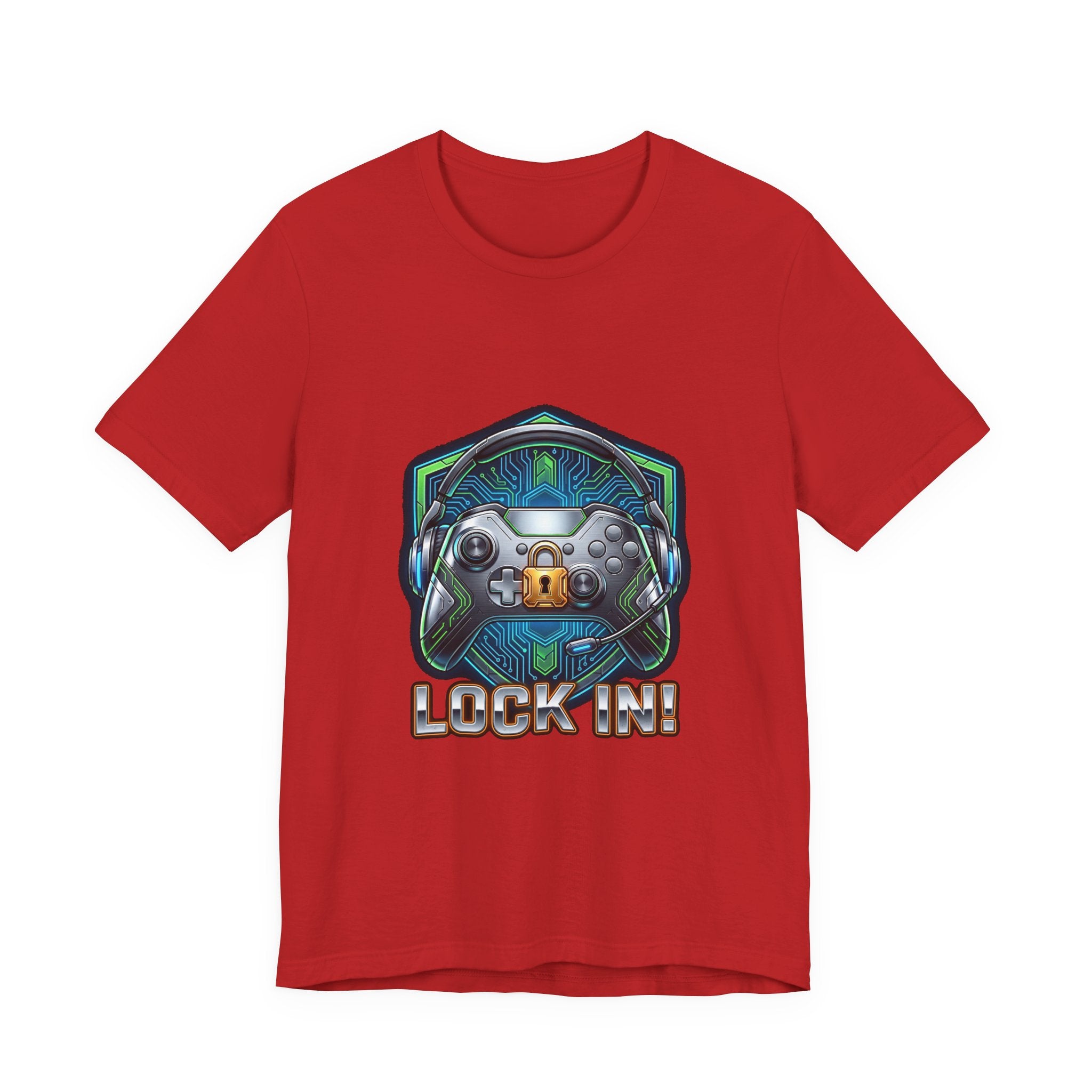 Lock In Life | Cyberpunk Gaming Tee | Gamer Controller Shirt | Unisex Bella Canvas T-Shirt