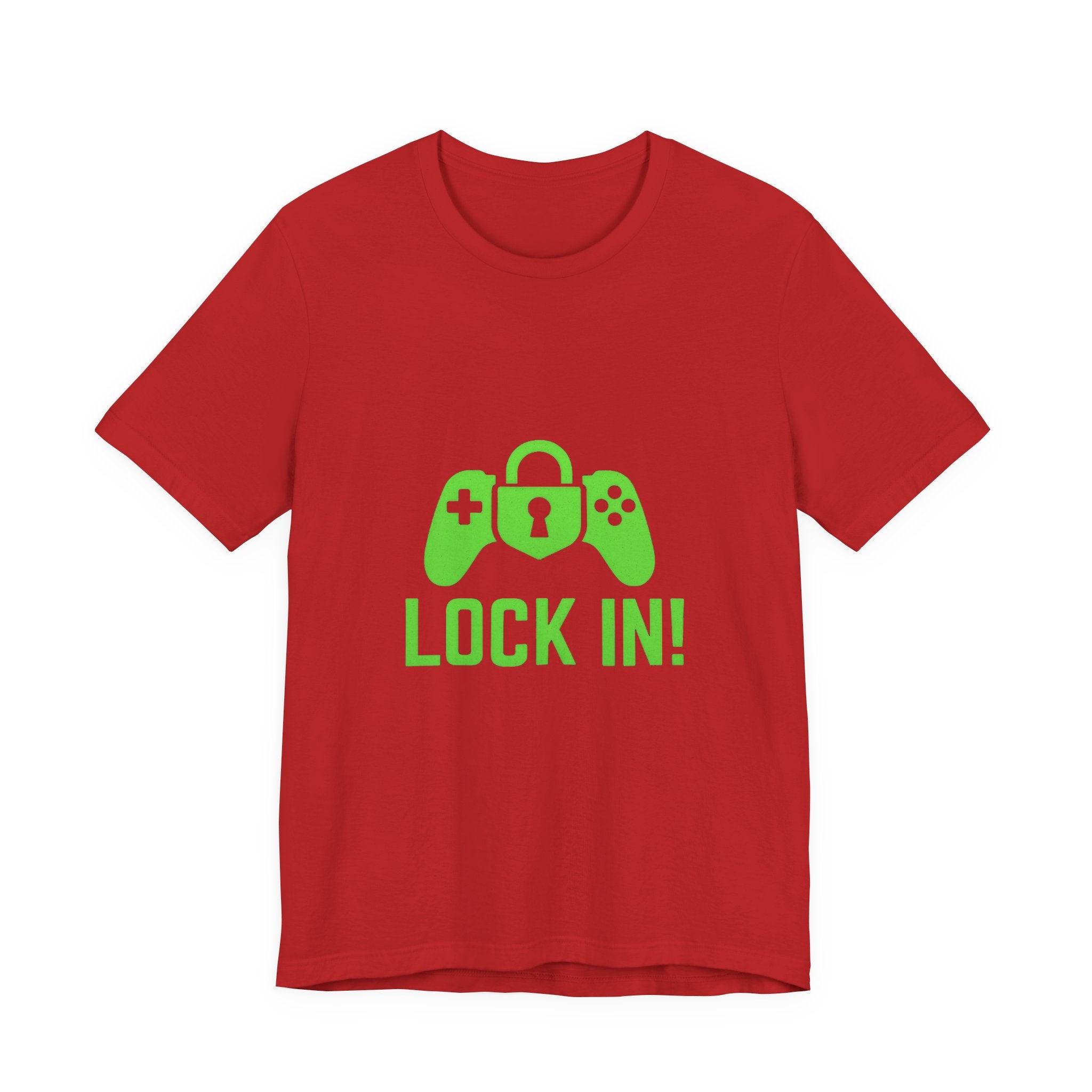 Lock In Life | Green Gaming Controller Tee | Gamer Gift Shirt | Unisex Bella Canvas T-Shirt