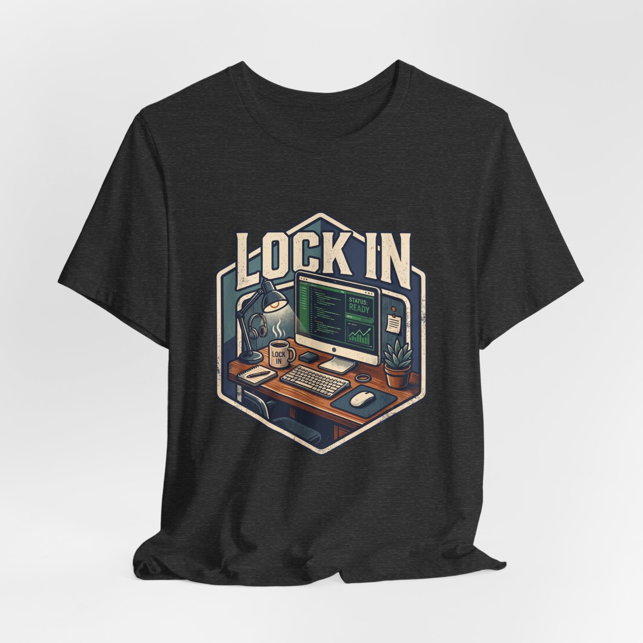 Work Flow T-Shirt | Start Your Day T-Shirt | Hustle T-Shirt | Lock In Status Ready Unisex Heavy Cotton Graphic Tee