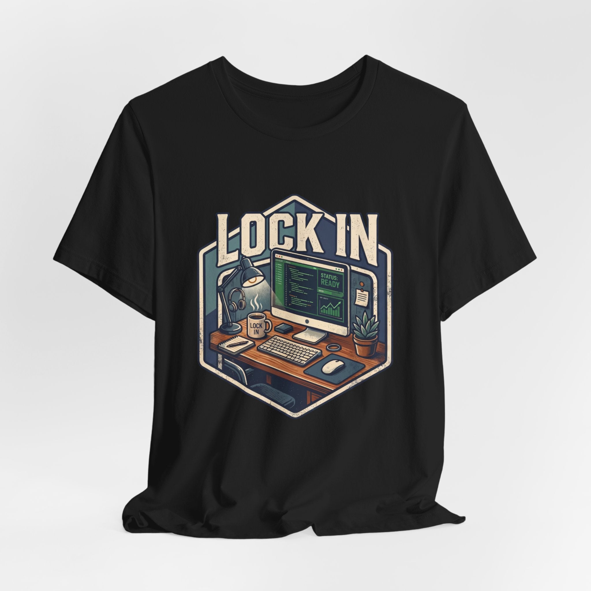 Work Flow T-Shirt | Start Your Day T-Shirt | Hustle T-Shirt | Lock In Status Ready Unisex Heavy Cotton Graphic Tee