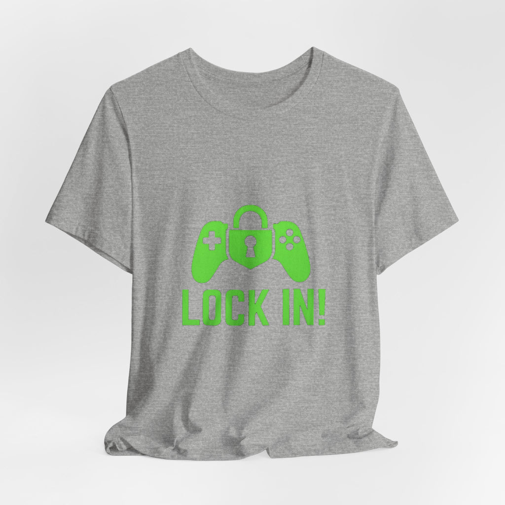 Lock In Life | Green Gaming Controller Tee | Gamer Gift Shirt | Unisex Bella Canvas T-Shirt