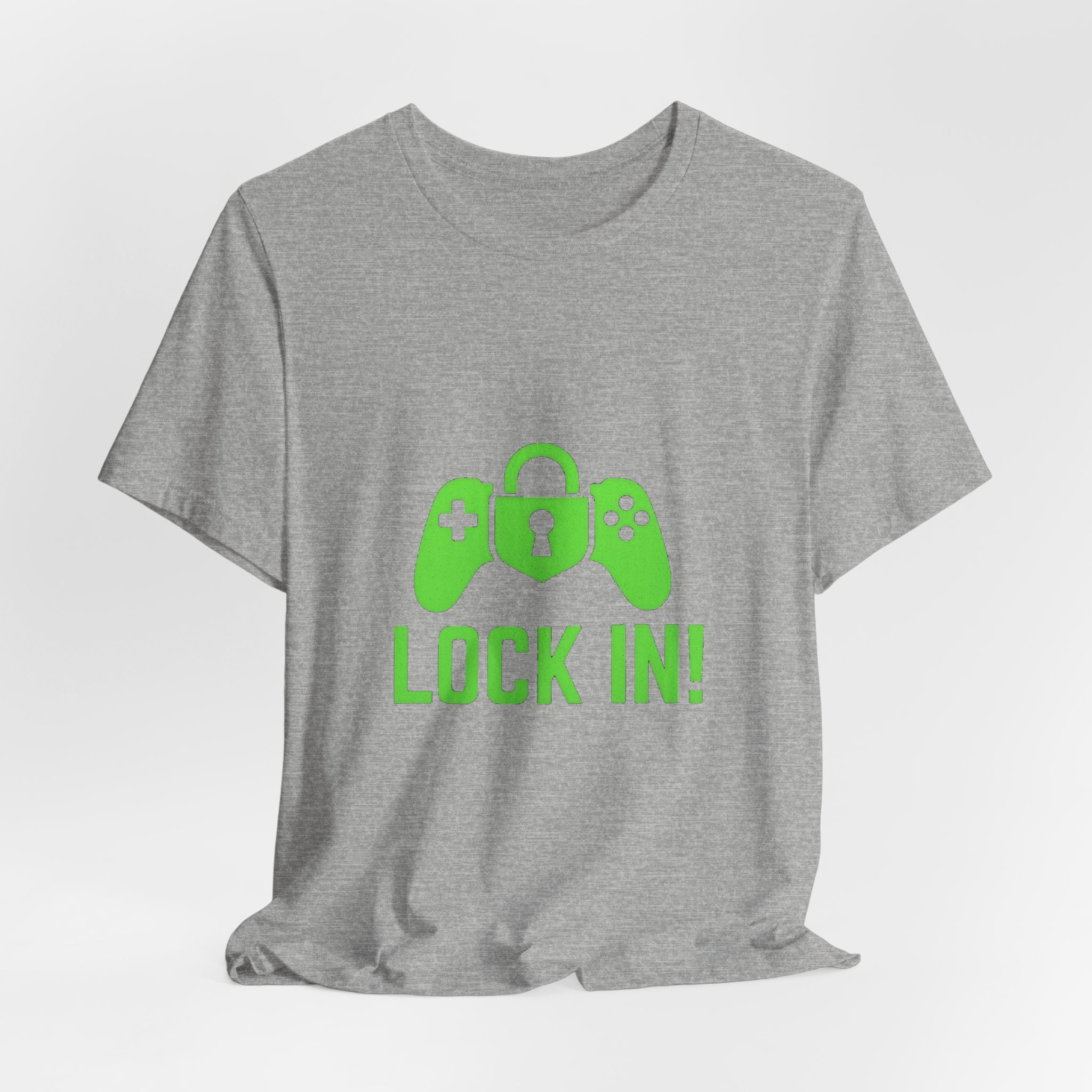 Lock In Life | Green Gaming Controller Tee | Gamer Gift Shirt | Unisex Bella Canvas T-Shirt