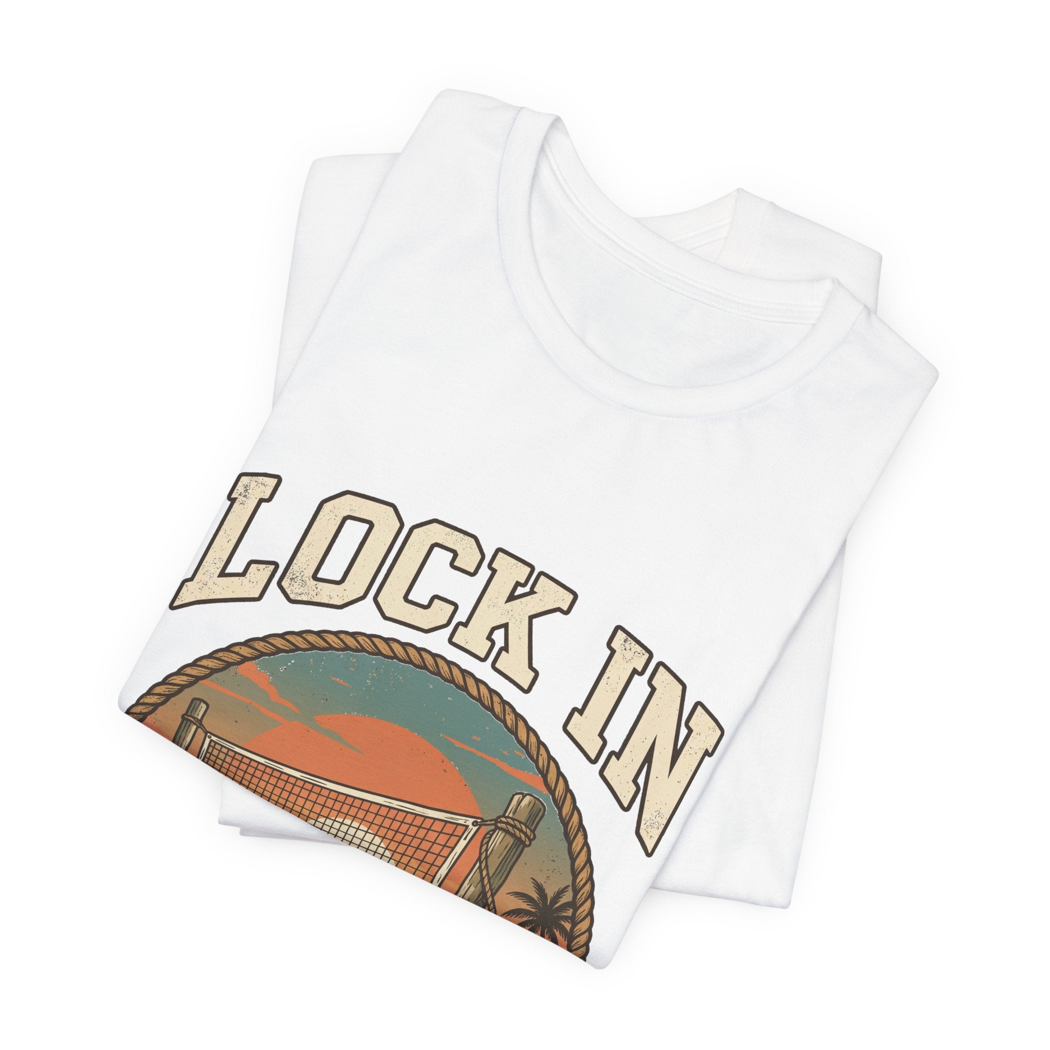 Beach Tennis T-Shirt | Vintage Rope Circle | Lock In | Unisex Paddle Tee