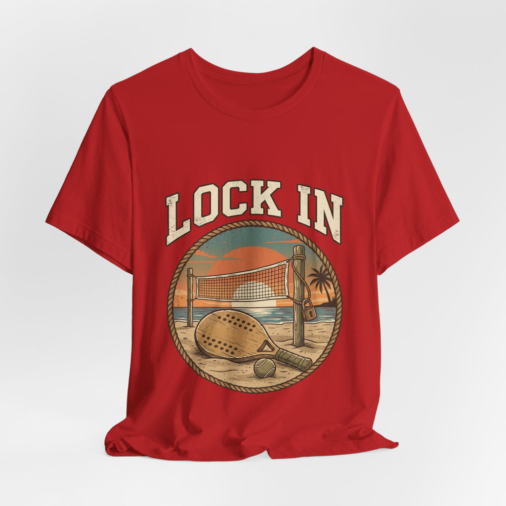 Beach Tennis T-Shirt | Vintage Rope Circle | Lock In | Unisex Paddle Tee