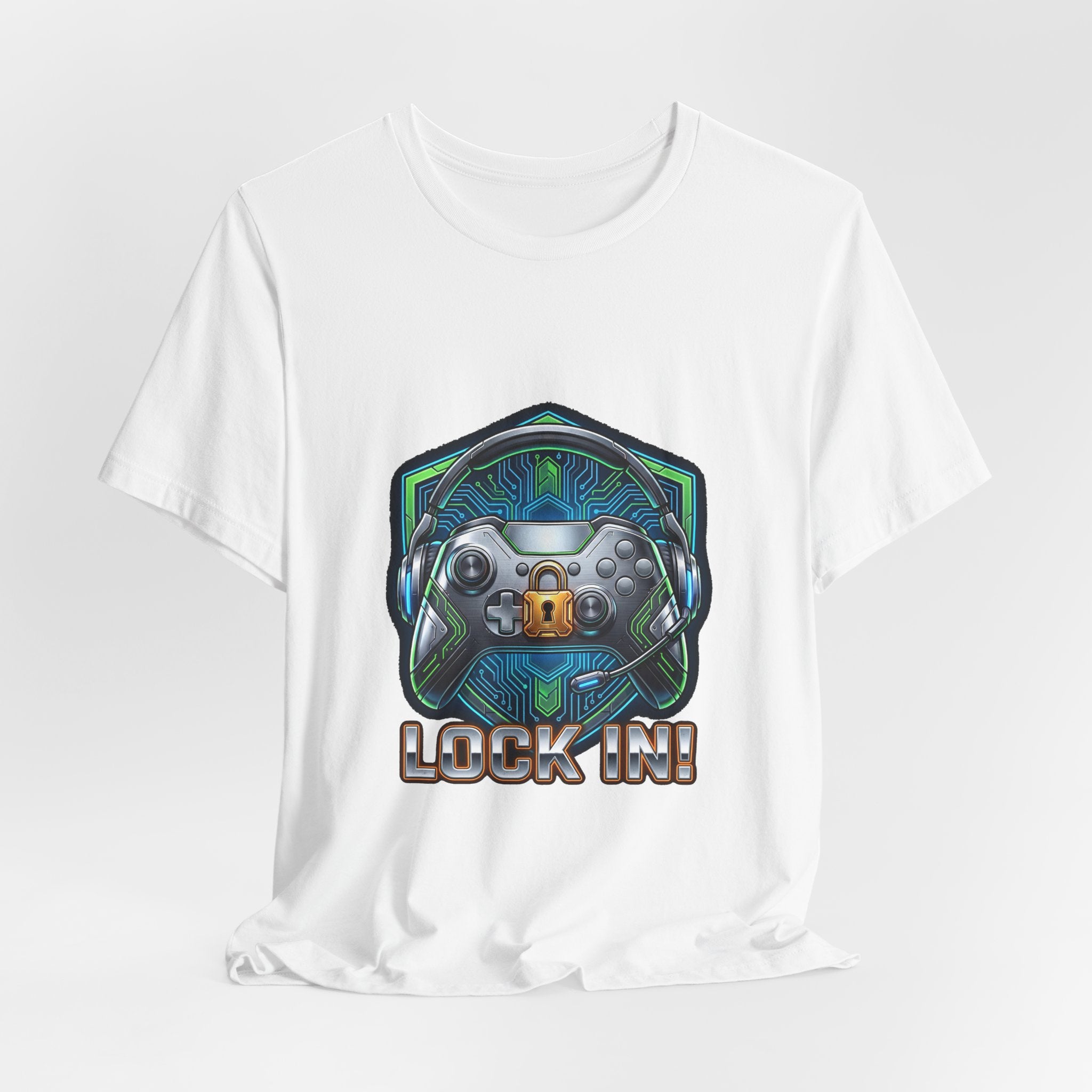 Lock In Life | Cyberpunk Gaming Tee | Gamer Controller Shirt | Unisex Bella Canvas T-Shirt