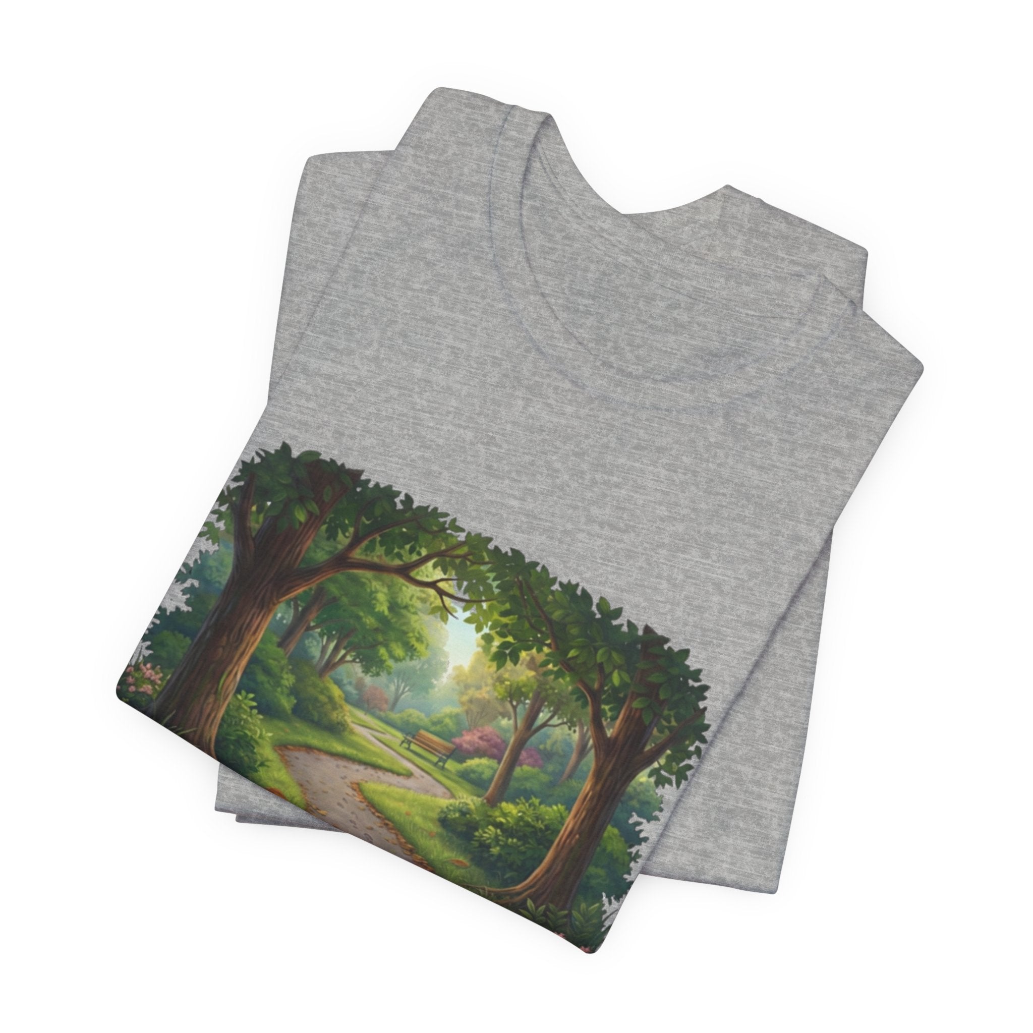 Forest Walk T-Shirt | Footprint Trail Tee | Nature Path Shirt | Lock In Life | Unisex Heavy Cotton Graphic Tee