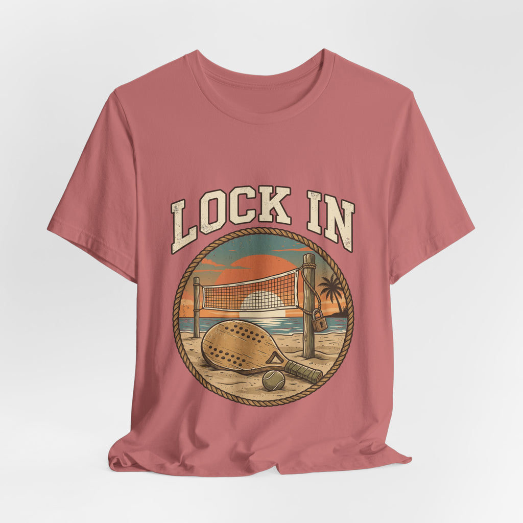 Beach Tennis T-Shirt | Vintage Rope Circle | Lock In | Unisex Paddle Tee