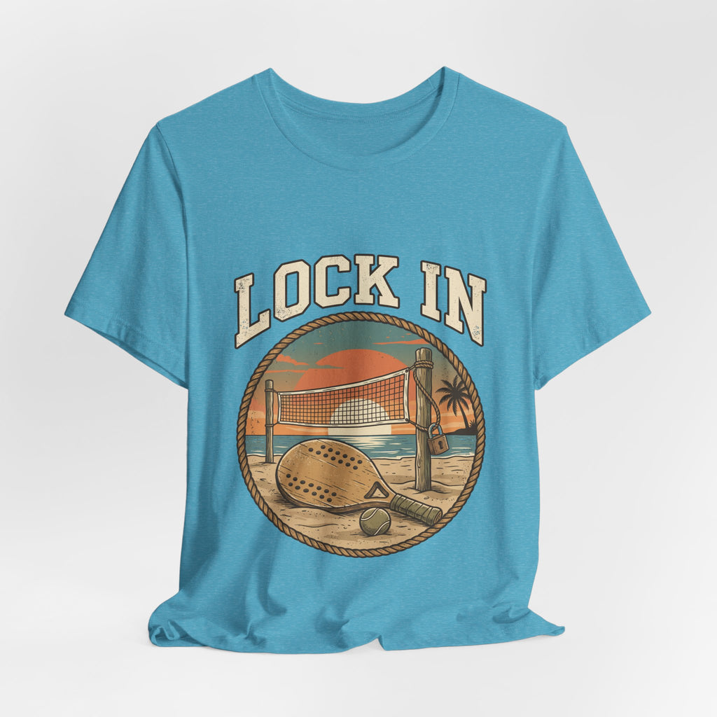 Beach Tennis T-Shirt | Vintage Rope Circle | Lock In | Unisex Paddle Tee