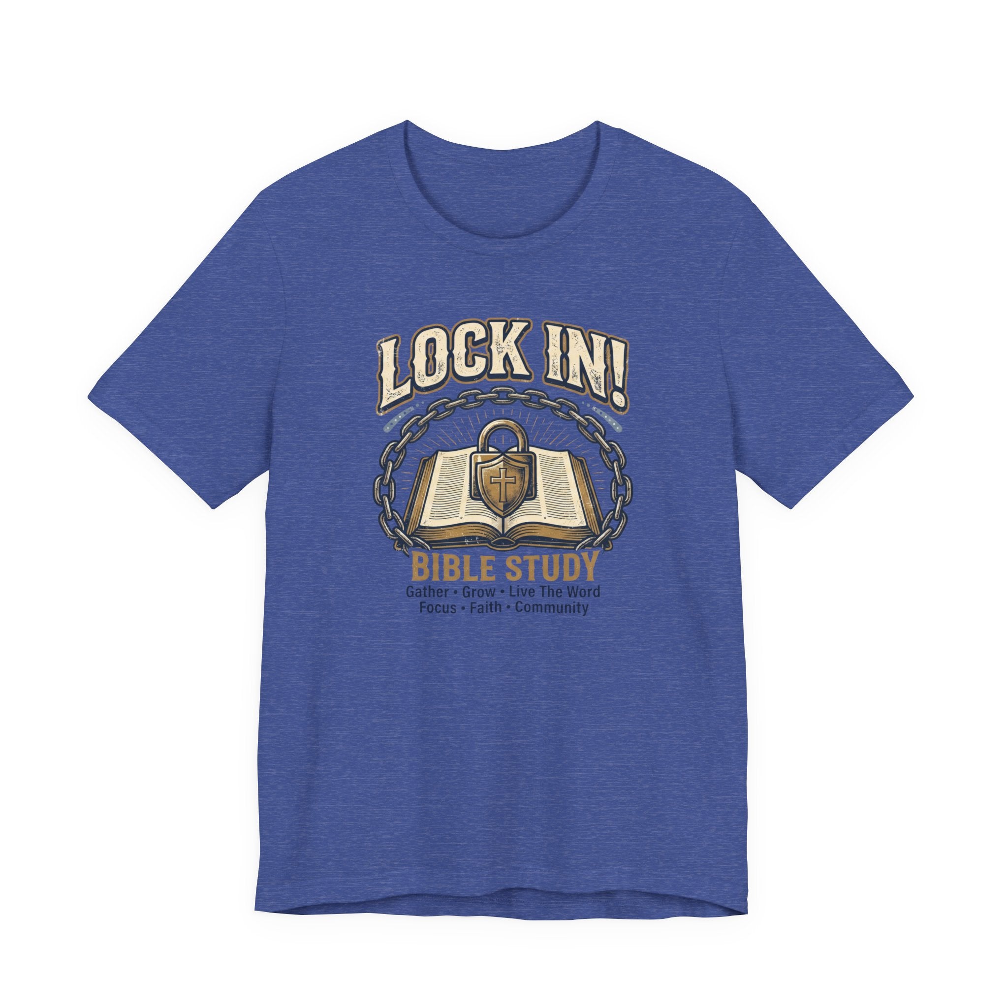 Lock In Bible Study T-Shirt | Christian Community Tee | Faith Gather Grow Shirt Unisex