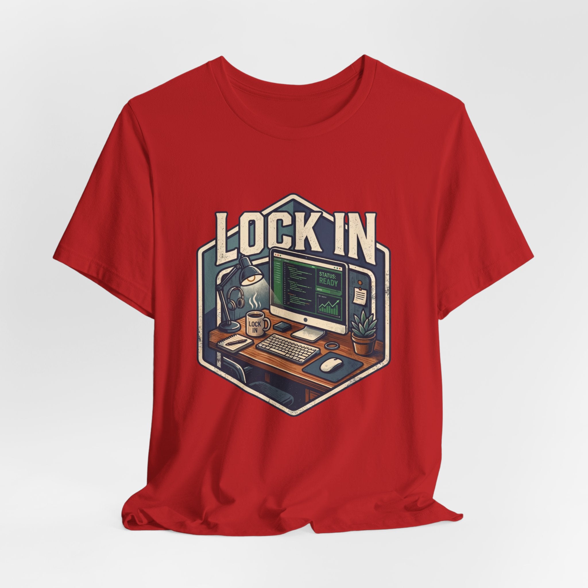 Work Flow T-Shirt | Start Your Day T-Shirt | Hustle T-Shirt | Lock In Status Ready Unisex Heavy Cotton Graphic Tee