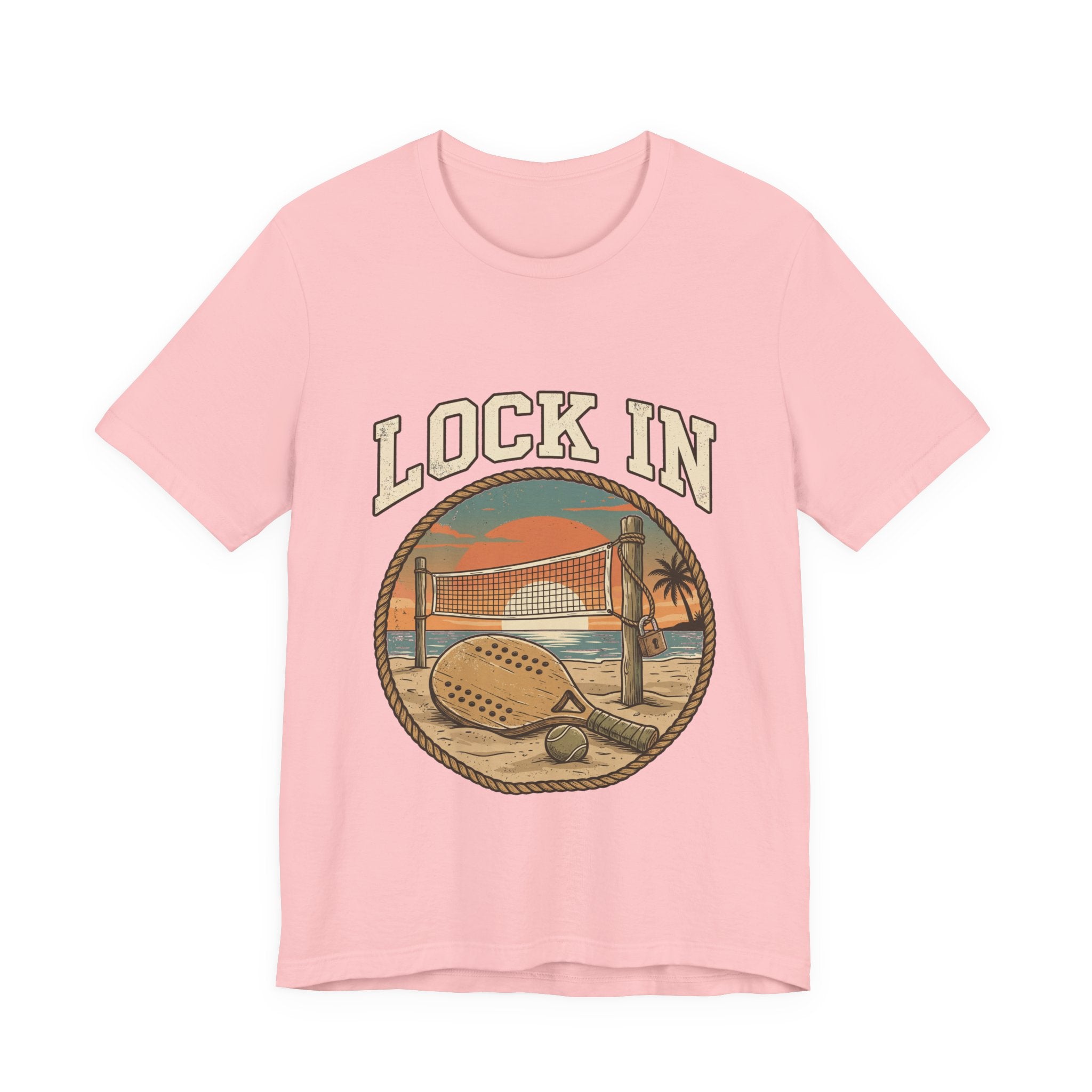 Beach Tennis T-Shirt | Vintage Rope Circle | Lock In | Unisex Paddle Tee