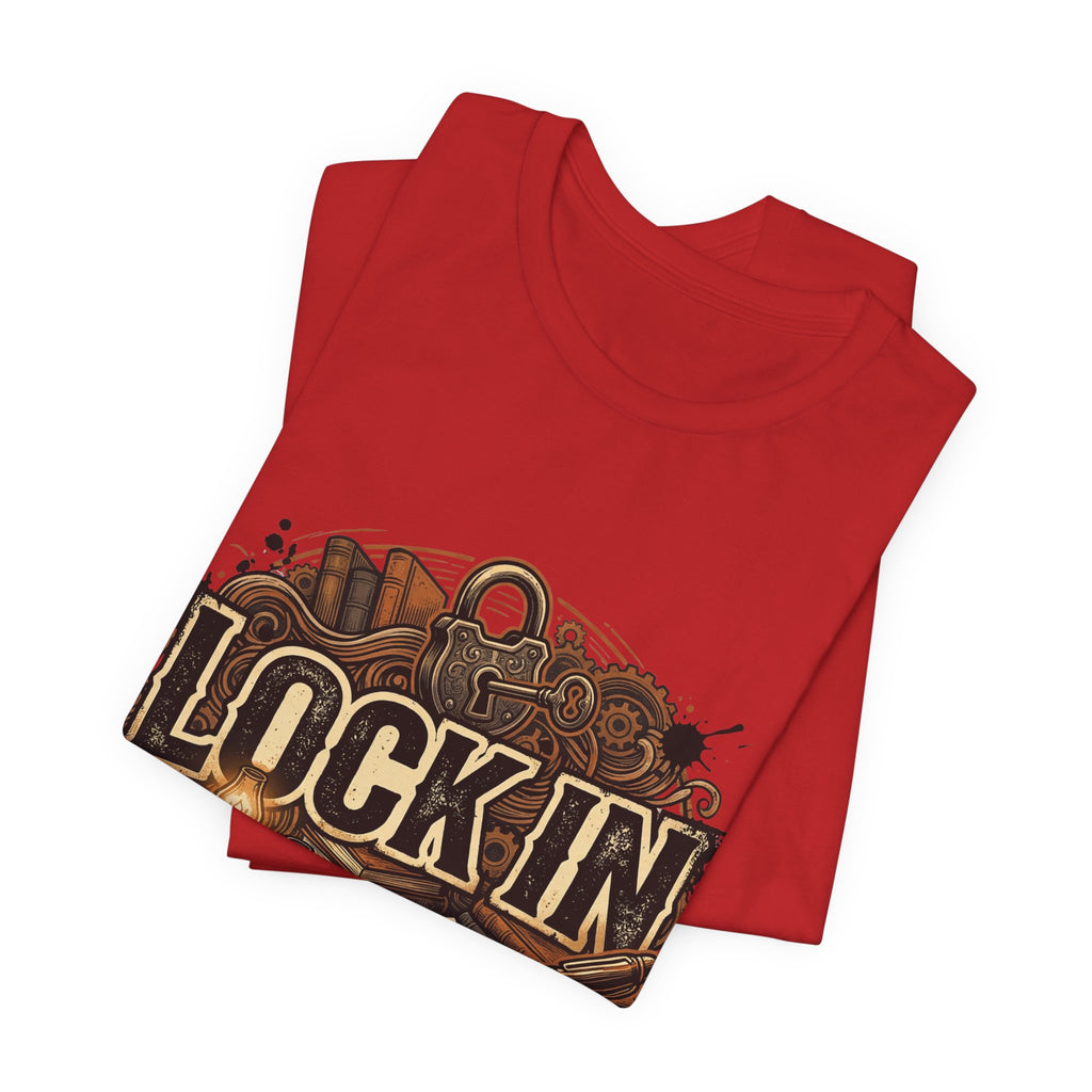 Steampunk Journal T-Shirt | Oil Lamp Tee | Manuscript Shirt | Lock In Life | Unisex Heavy Cotton Graphic Tee