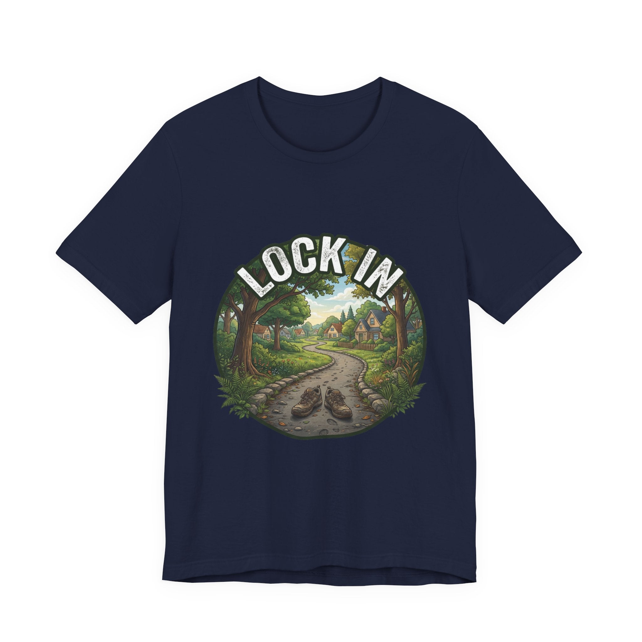 Walking Trail T-Shirt | Nature Path Tee | Outdoor Hiking Shirt | Lock In Life | Unisex Heavy Cotton Graphic Tee