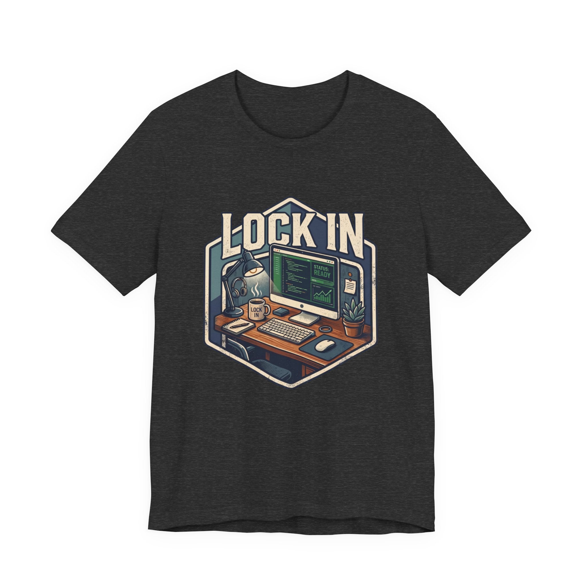 Work Flow T-Shirt | Start Your Day T-Shirt | Hustle T-Shirt | Lock In Status Ready Unisex Heavy Cotton Graphic Tee