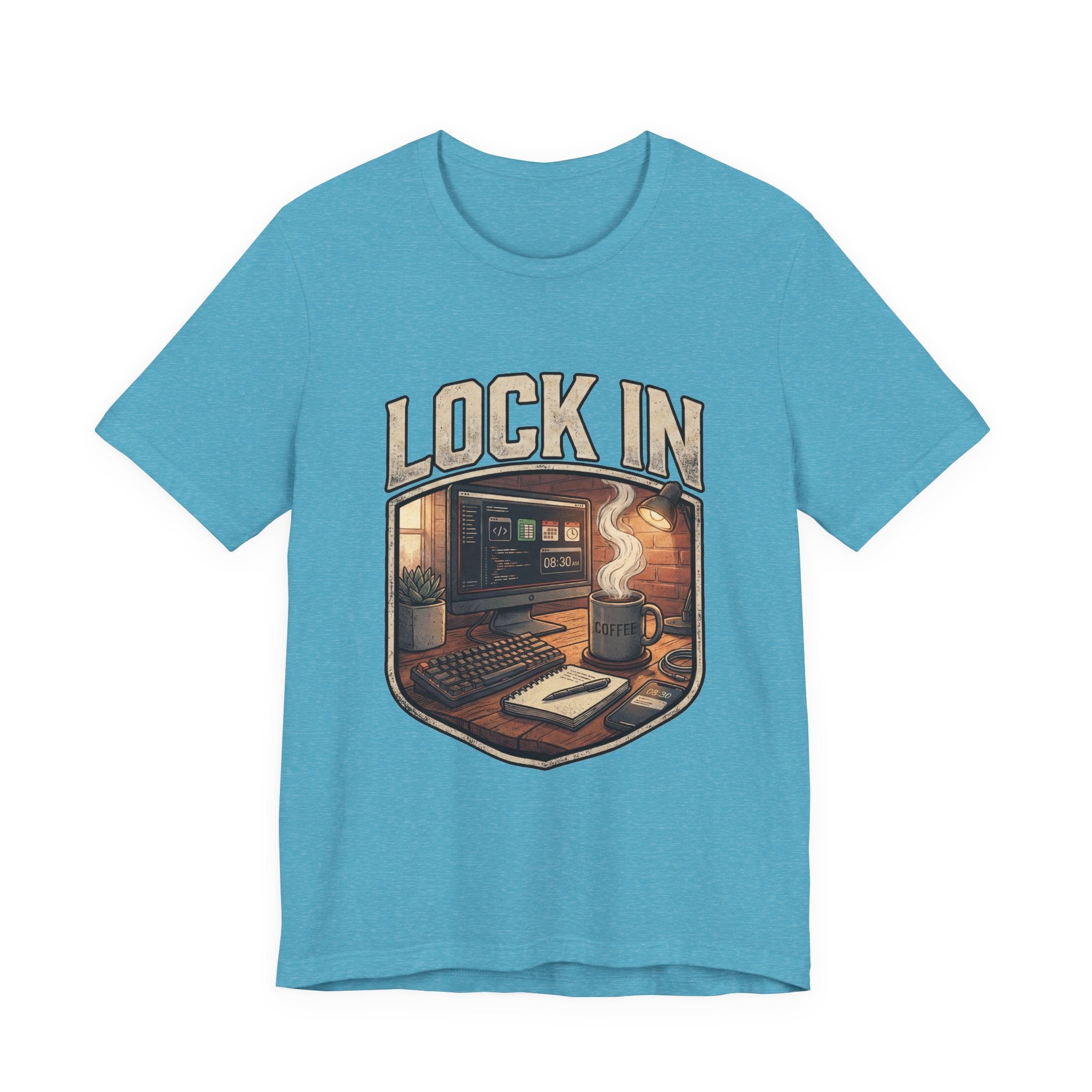 Work Flow T-Shirt | Start Your Day T-Shirt | Hustle T-Shirt | Lock In Unisex Heavy Cotton Graphic Tee