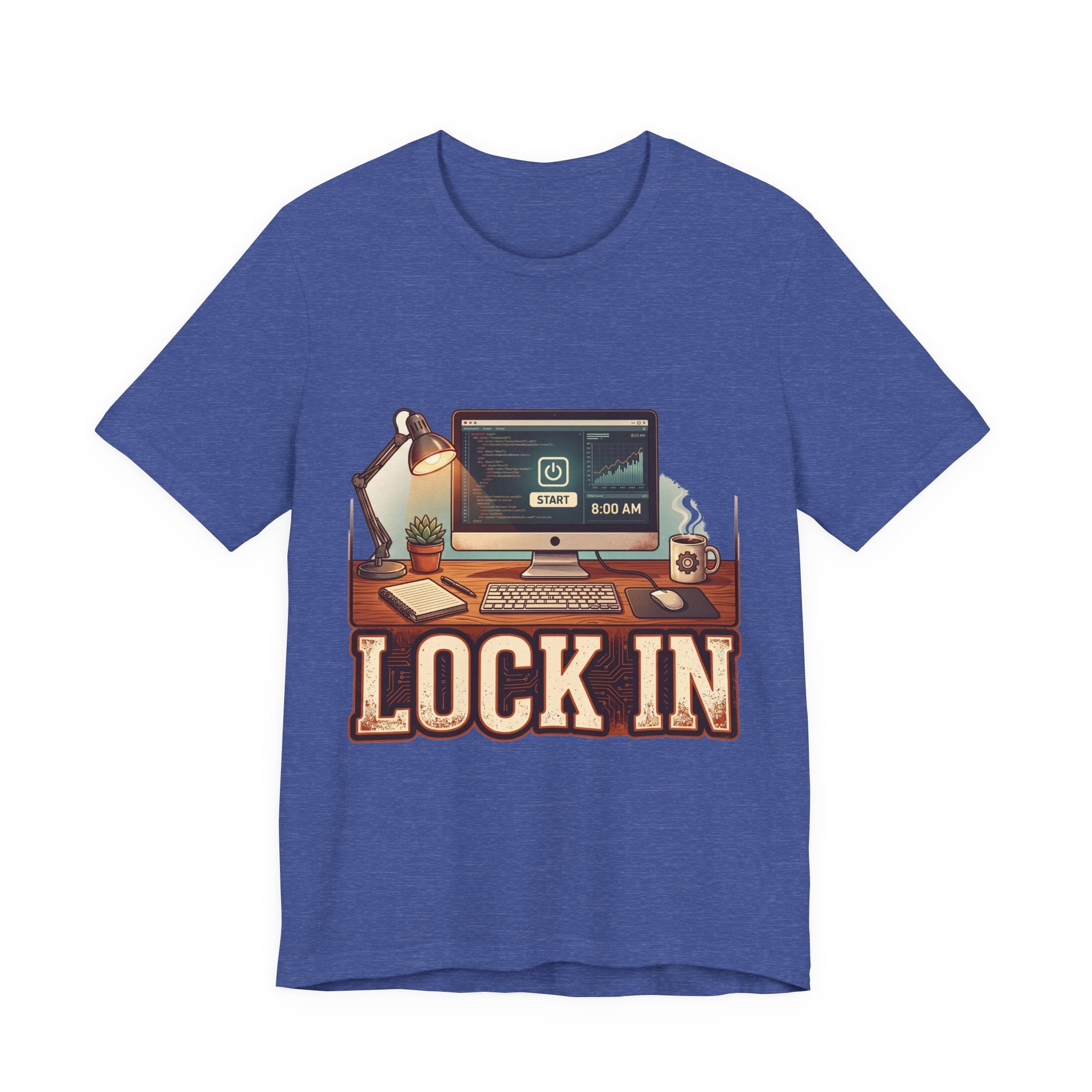 Work Flow T-Shirt | Start Your Day T-Shirt | Hustle T-Shirt | Lock In Circuit Board Unisex Heavy Cotton Graphic Tee