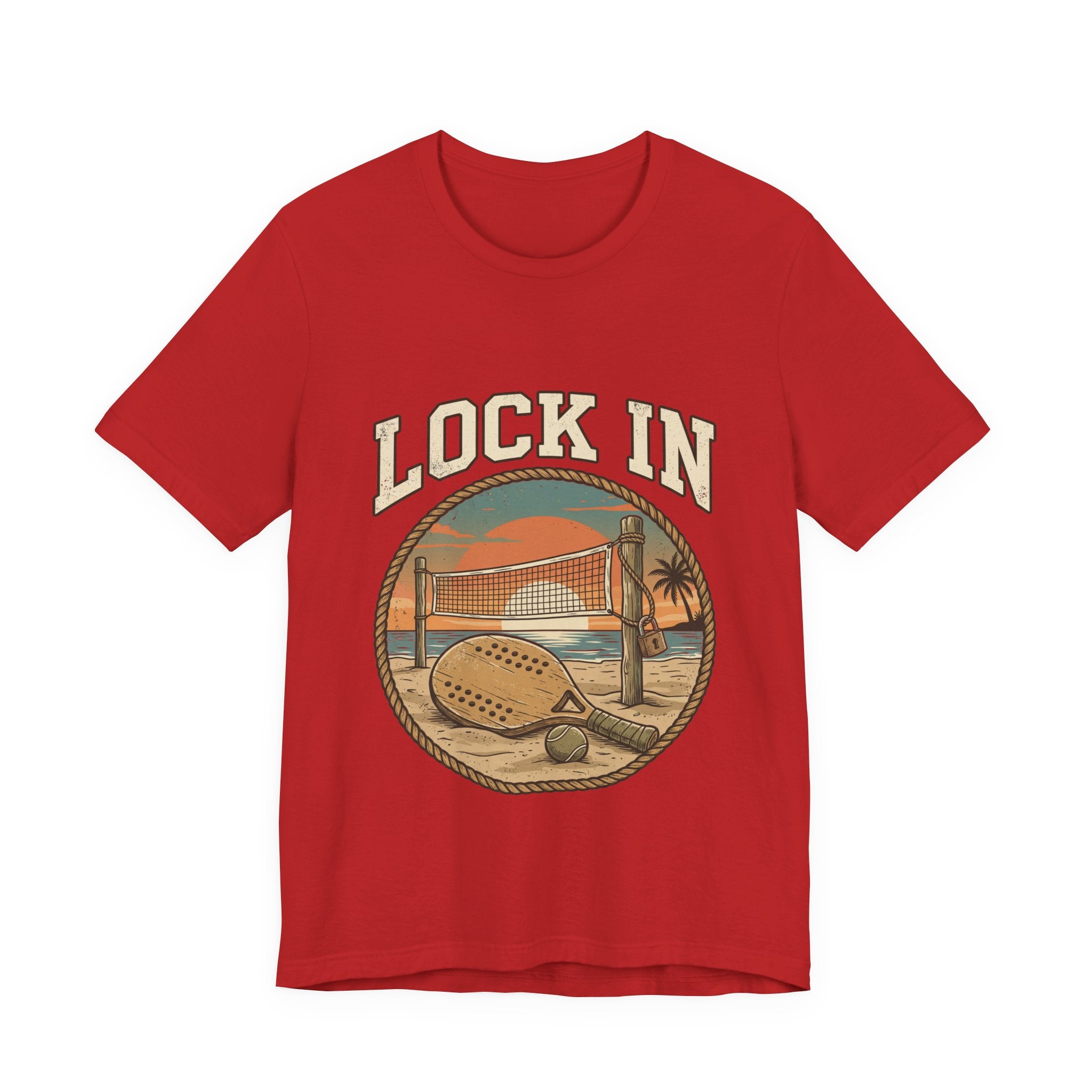 Beach Tennis T-Shirt | Vintage Rope Circle | Lock In | Unisex Paddle Tee