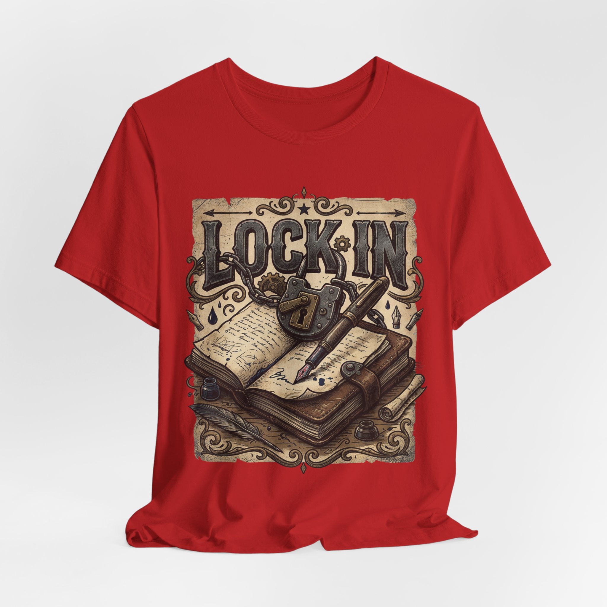 Vintage Journal T-Shirt | Book Lover Tee | Writer Shirt | Lock In Life | Unisex Heavy Cotton Graphic Tee