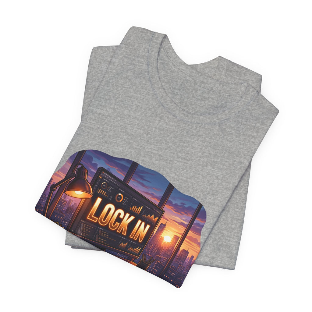Work Flow T-Shirt | Start Your Day T-Shirt | Hustle T-Shirt | Lock In City Dawn Unisex Heavy Cotton Graphic Tee