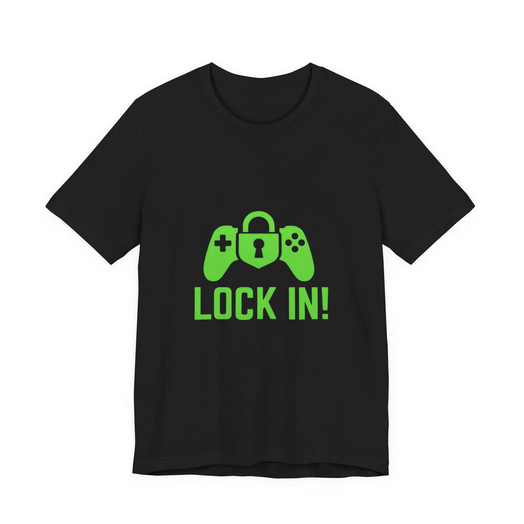 Lock In Life | Green Gaming Controller Tee | Gamer Gift Shirt | Unisex Bella Canvas T-Shirt