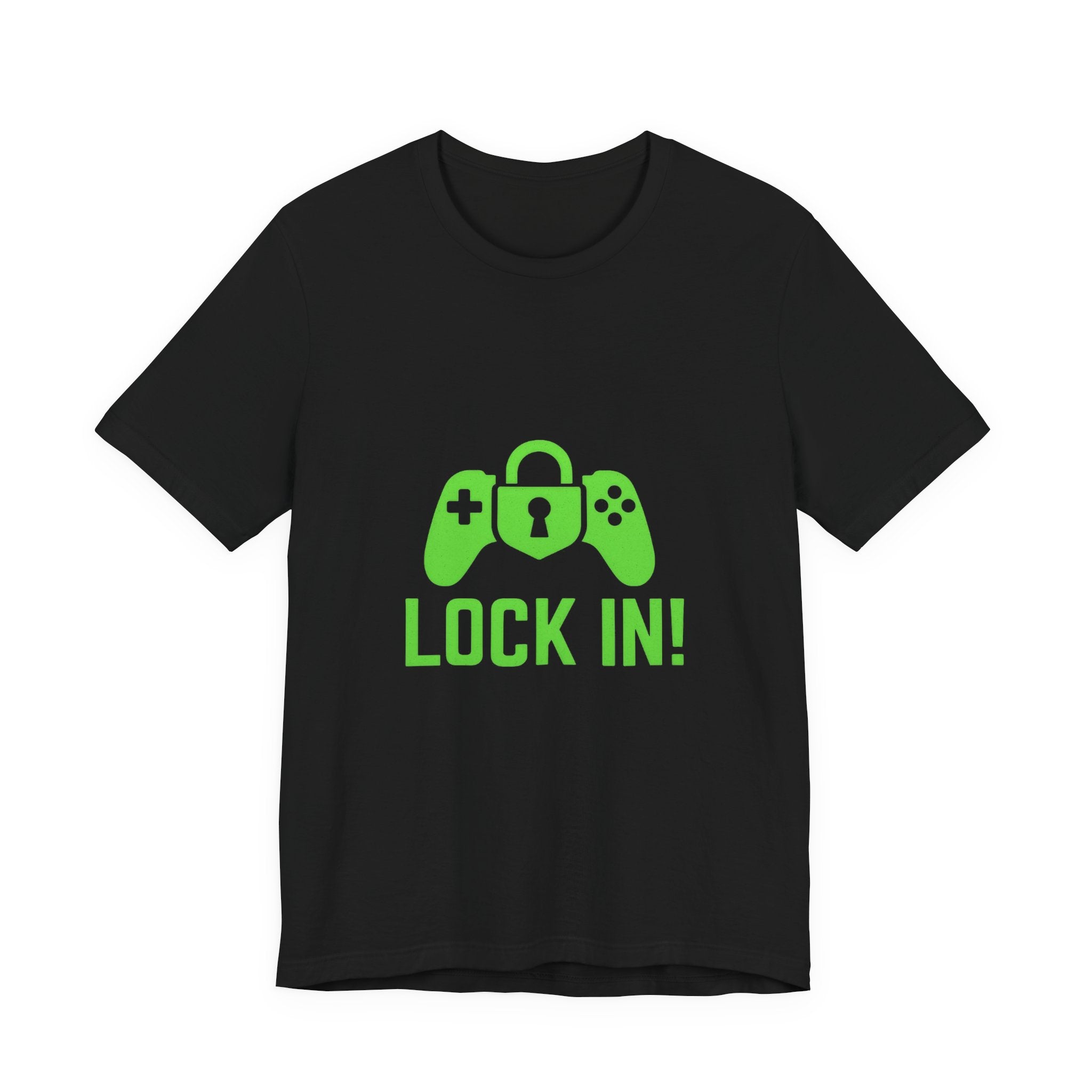 Lock In Life | Green Gaming Controller Tee | Gamer Gift Shirt | Unisex Bella Canvas T-Shirt