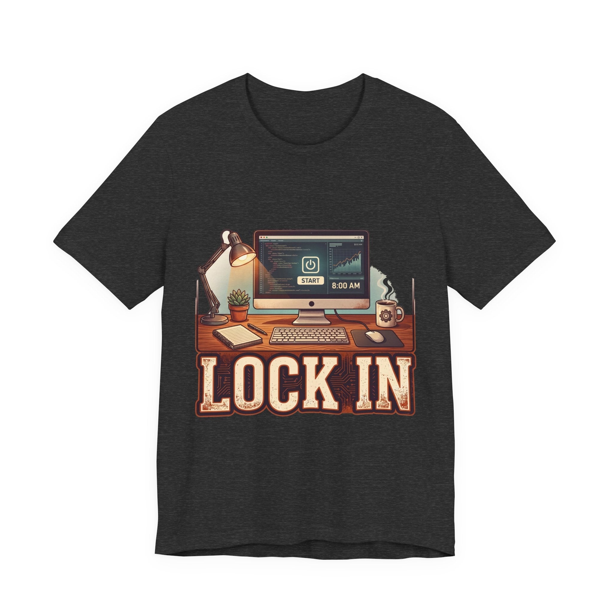 Work Flow T-Shirt | Start Your Day T-Shirt | Hustle T-Shirt | Lock In Circuit Board Unisex Heavy Cotton Graphic Tee