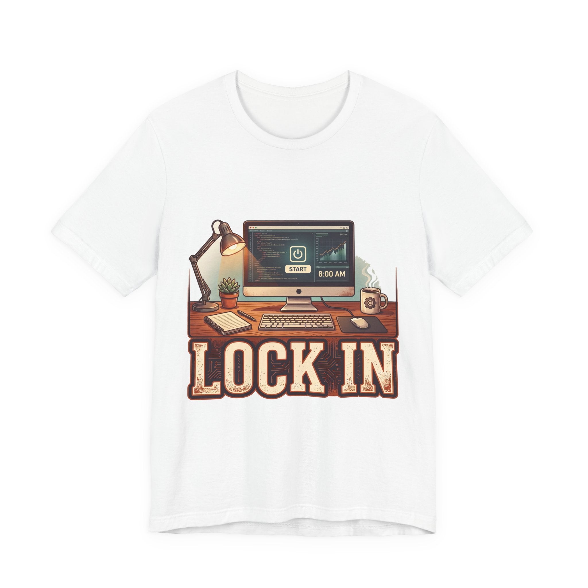 Work Flow T-Shirt | Start Your Day T-Shirt | Hustle T-Shirt | Lock In Circuit Board Unisex Heavy Cotton Graphic Tee