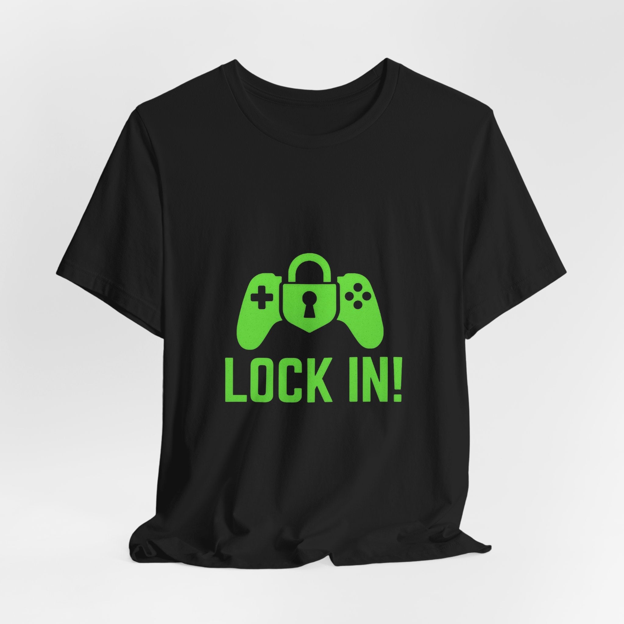 Lock In Life | Green Gaming Controller Tee | Gamer Gift Shirt | Unisex Bella Canvas T-Shirt