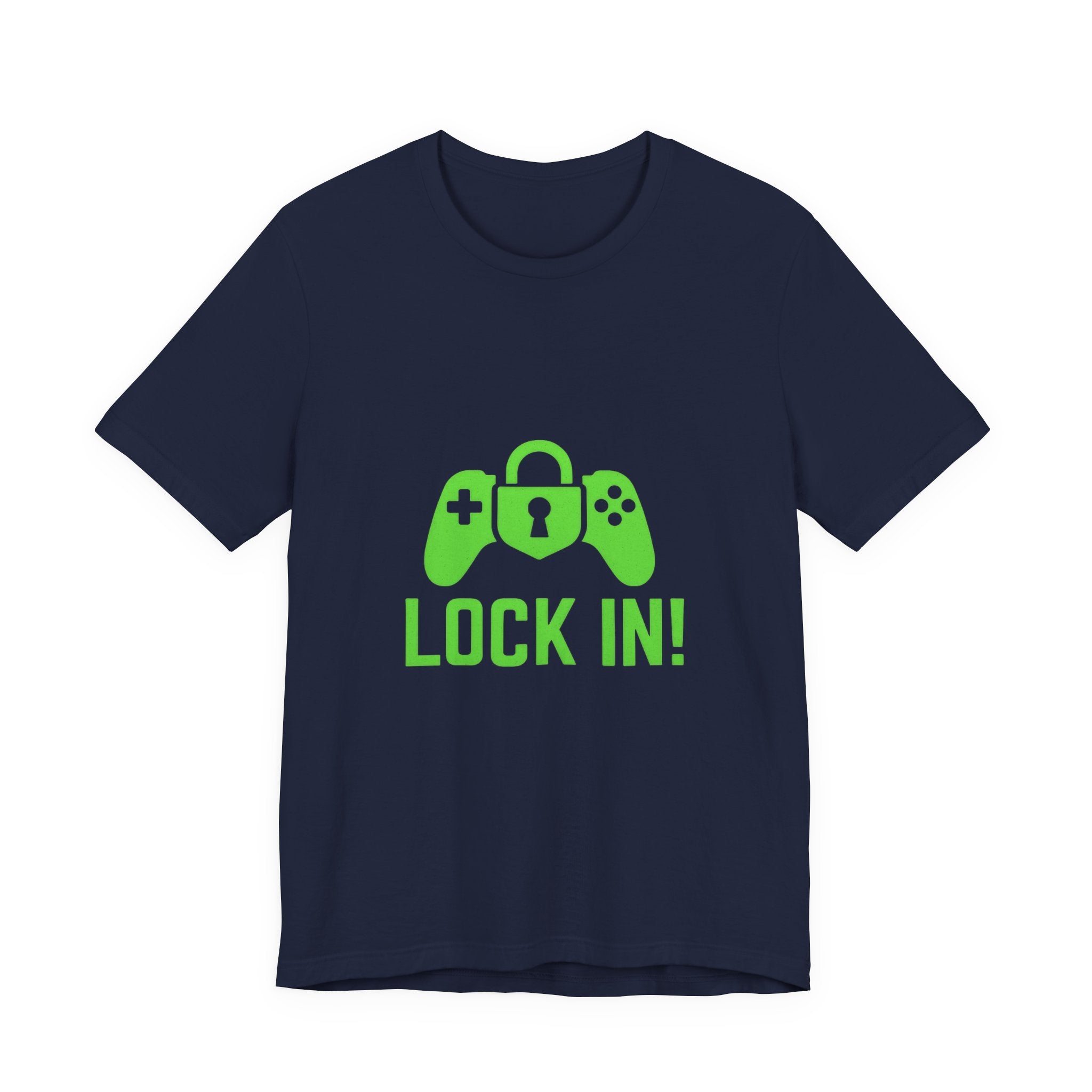 Lock In Life | Green Gaming Controller Tee | Gamer Gift Shirt | Unisex Bella Canvas T-Shirt