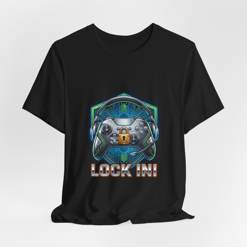 Lock In Life | Cyberpunk Gaming Tee | Gamer Controller Shirt | Unisex Bella Canvas T-Shirt