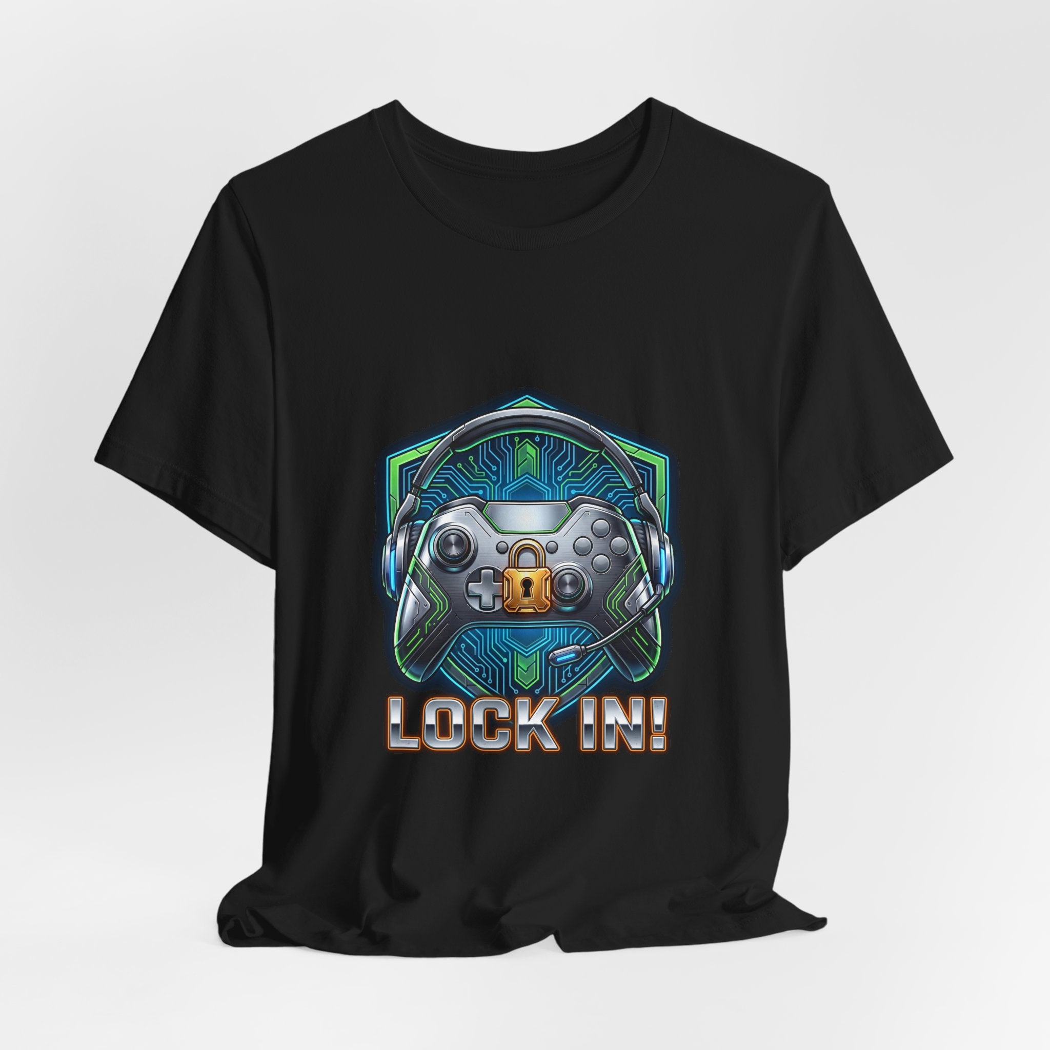 Lock In Life | Cyberpunk Gaming Tee | Gamer Controller Shirt | Unisex Bella Canvas T-Shirt