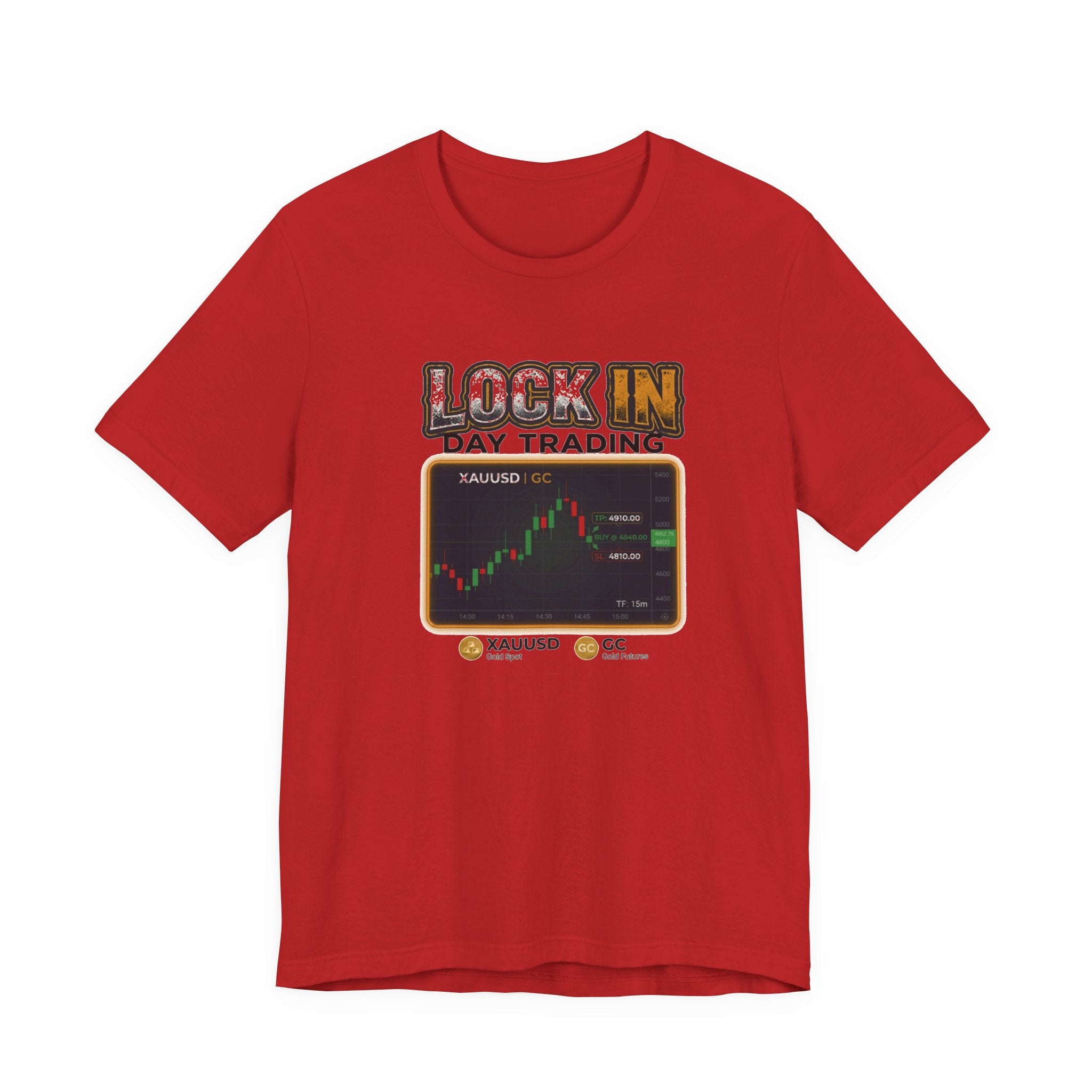 Day Trading T-Shirt | XAUUSD GC Gold Futures 15m Chart | Trader Tee | Unisex Gift