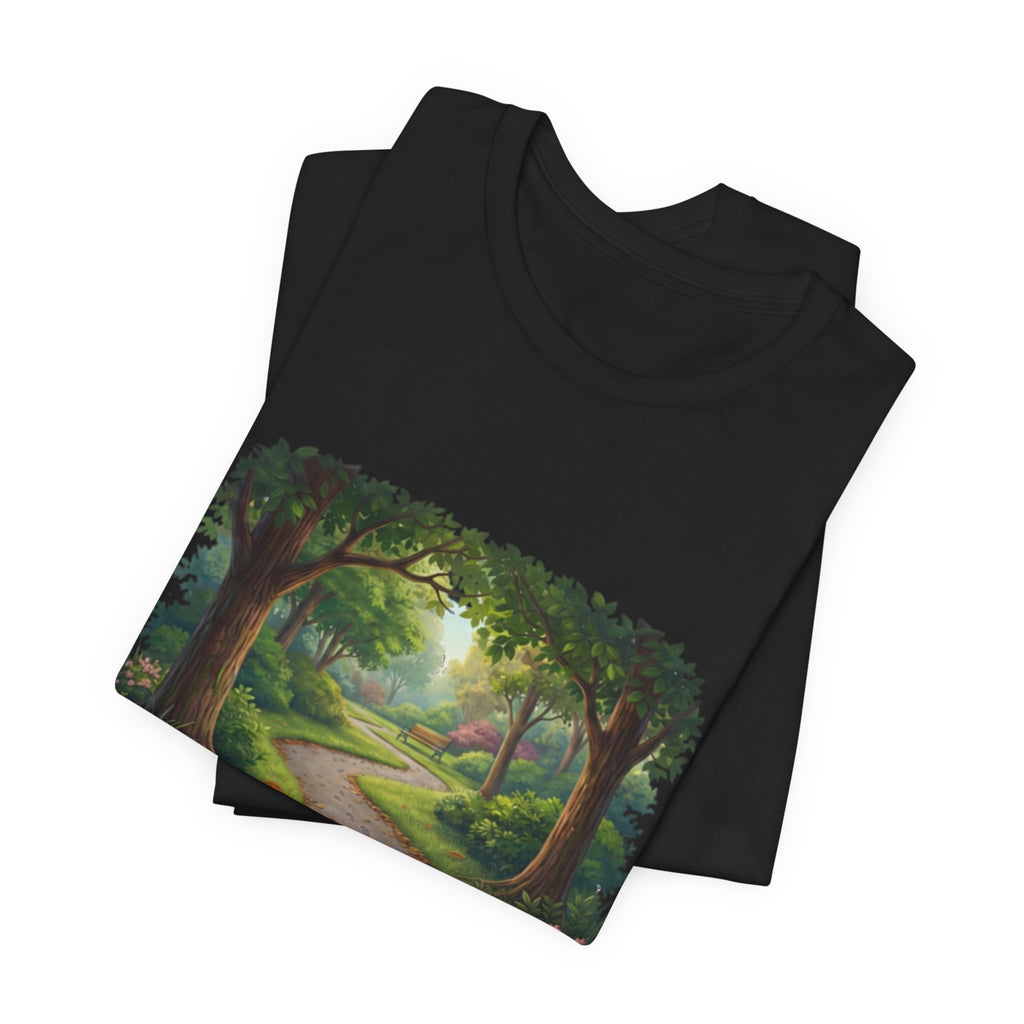 Forest Walk T-Shirt | Footprint Trail Tee | Nature Path Shirt | Lock In Life | Unisex Heavy Cotton Graphic Tee