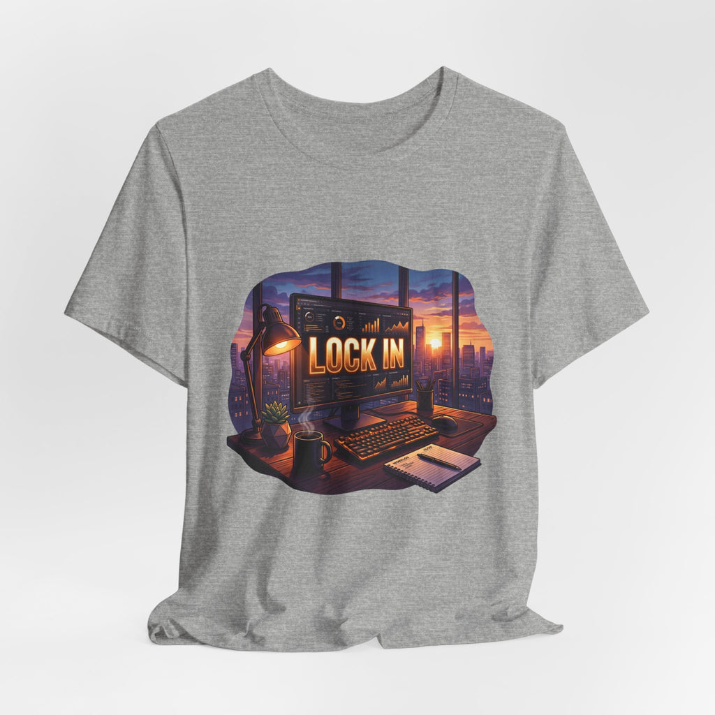 Work Flow T-Shirt | Start Your Day T-Shirt | Hustle T-Shirt | Lock In City Dawn Unisex Heavy Cotton Graphic Tee