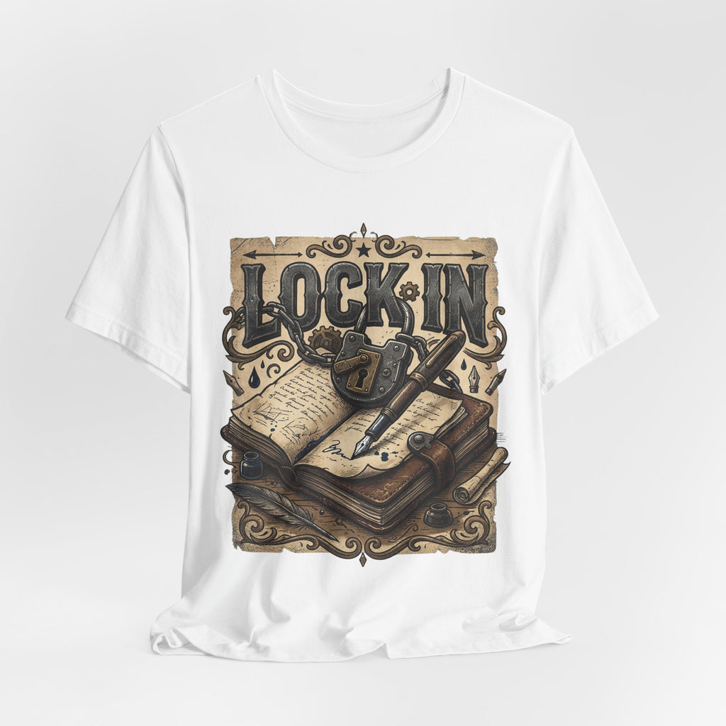 Vintage Journal T-Shirt | Book Lover Tee | Writer Shirt | Lock In Life | Unisex Heavy Cotton Graphic Tee