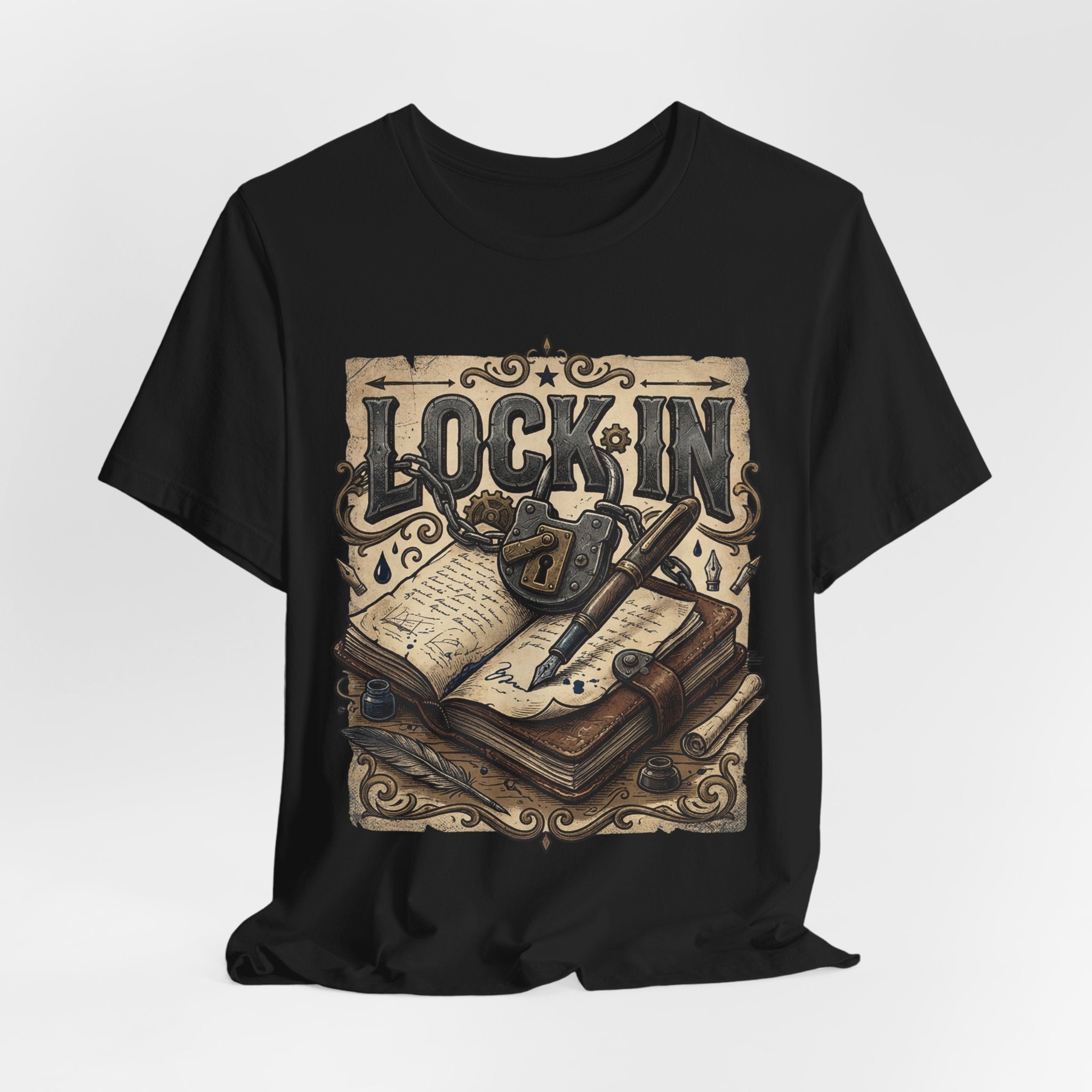 Vintage Journal T-Shirt | Book Lover Tee | Writer Shirt | Lock In Life | Unisex Heavy Cotton Graphic Tee