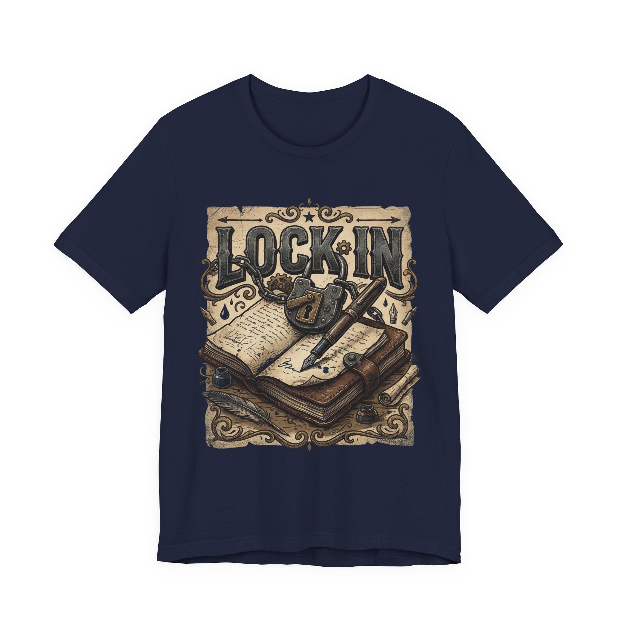 Vintage Journal T-Shirt | Book Lover Tee | Writer Shirt | Lock In Life | Unisex Heavy Cotton Graphic Tee
