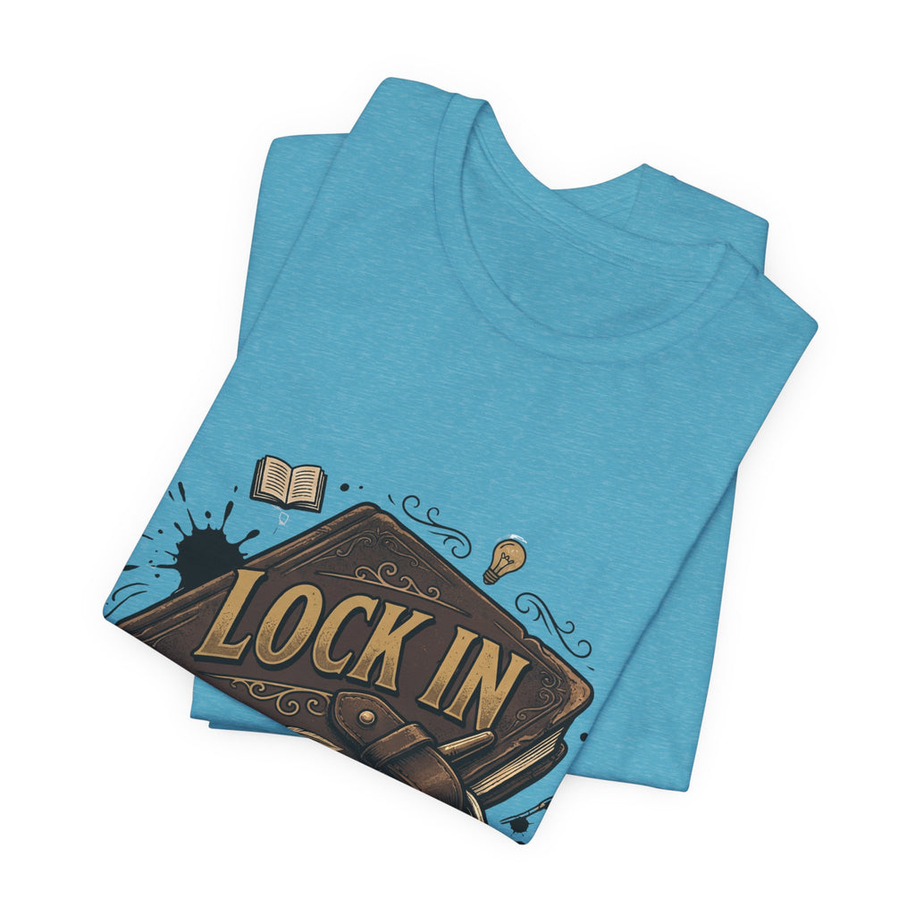 Dark Leather Journal T-Shirt | Ink Splatter Tee | Writer Shirt | Lock In Life | Unisex Heavy Cotton Graphic Tee