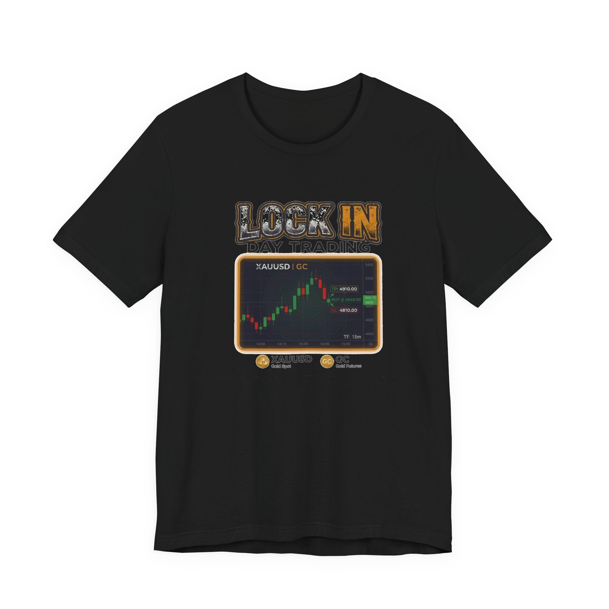 Day Trading T-Shirt | XAUUSD GC Gold Futures 15m Chart | Trader Tee | Unisex Gift