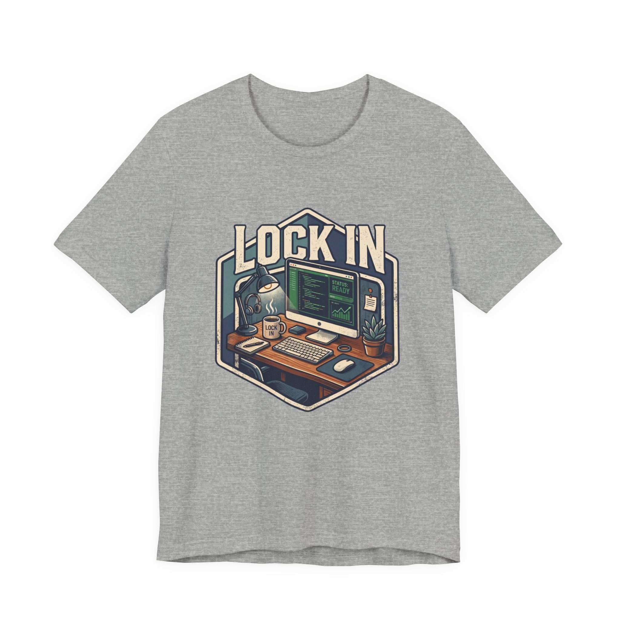 Work Flow T-Shirt | Start Your Day T-Shirt | Hustle T-Shirt | Lock In Status Ready Unisex Heavy Cotton Graphic Tee